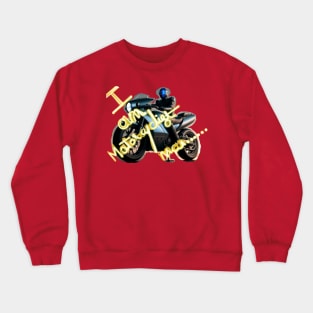 Motorcyclist man with helmet Crewneck Sweatshirt